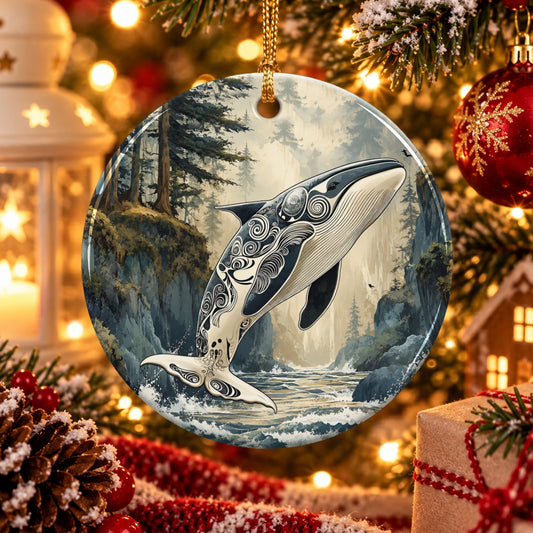 Orca Ocean Majesty Ceramic Ornament