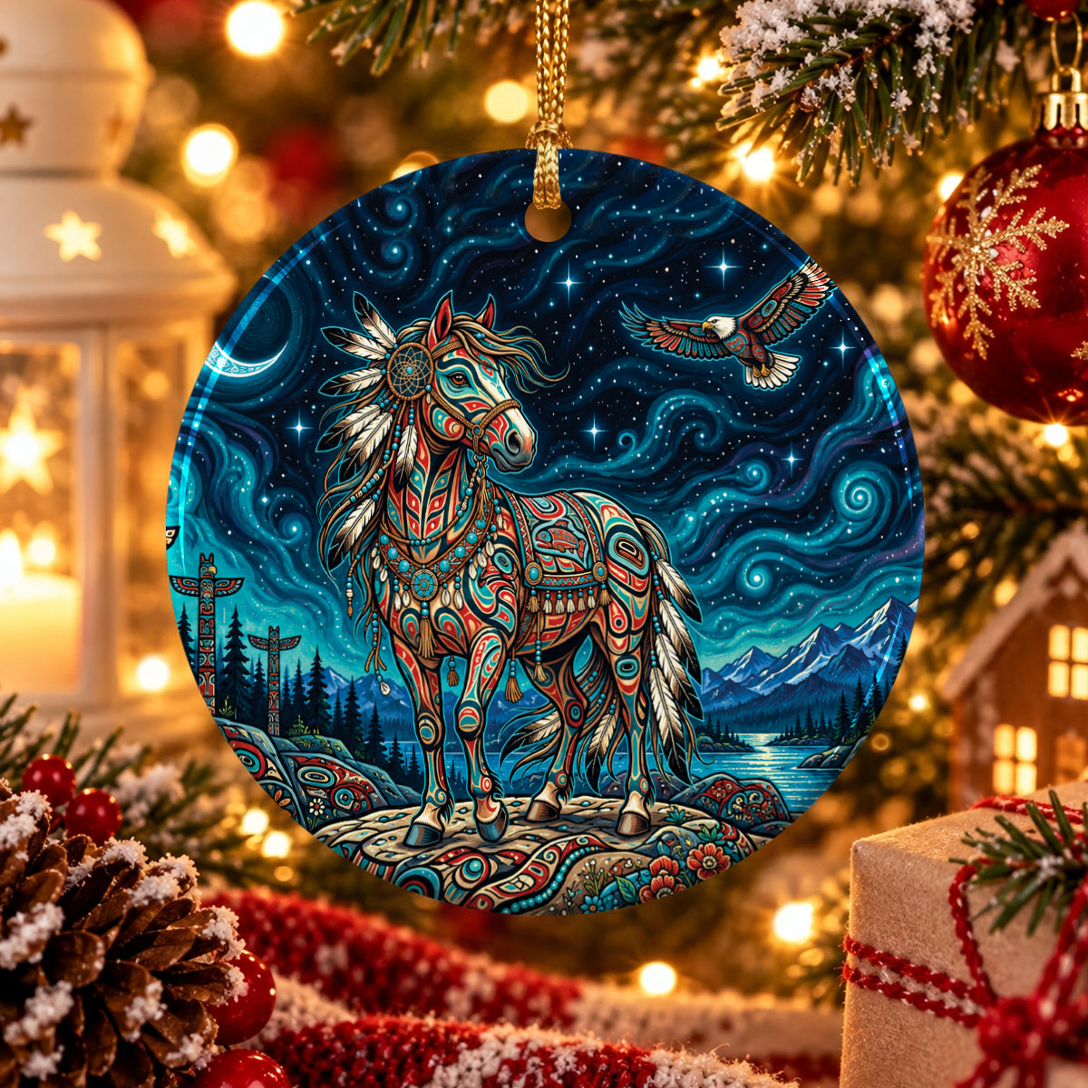 Moonlit Horse Legacy Ceramic Ornament