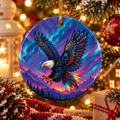 Cosmic Eagle Legacy Ceramic Ornament