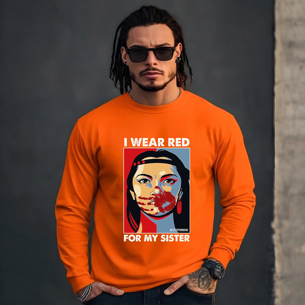 I Wear Red For My Sister Heart, No More Stolen Sisters MMIW Shirts