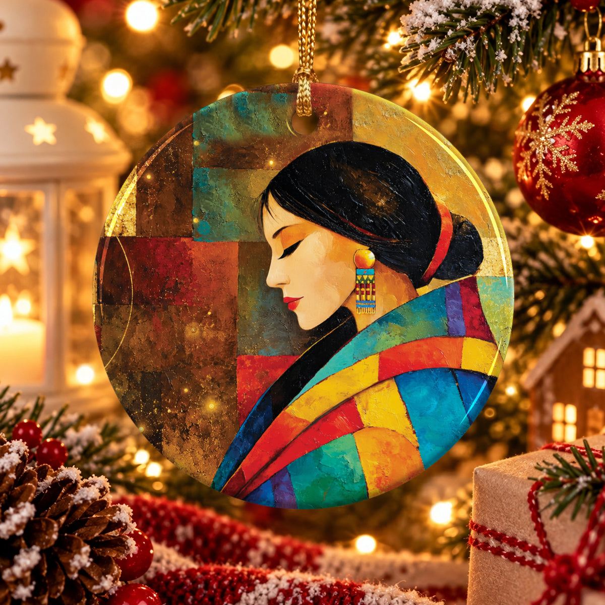Heritage Woman Spirit Ceramic Ornament