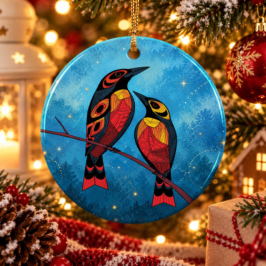 Sacred Bird Spirit Ceramic Ornament