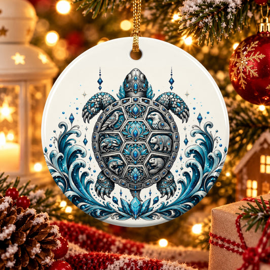 Eternal Turtle Protector Ceramic Ornament