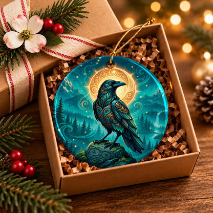 Raven’s Echo of Eternity Ceramic Ornament