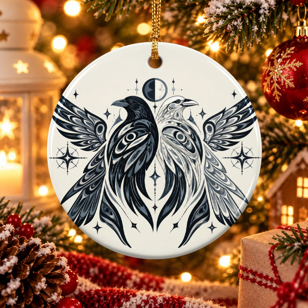 Noir Raven Edition Ceramic Ornament