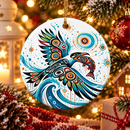 Bald Eagle Ceramic Ornament