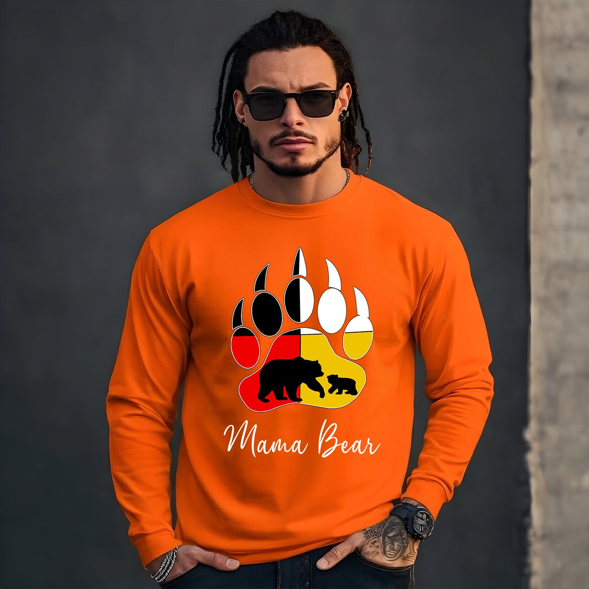 Native American Mama Bear Foot Colors Shirt