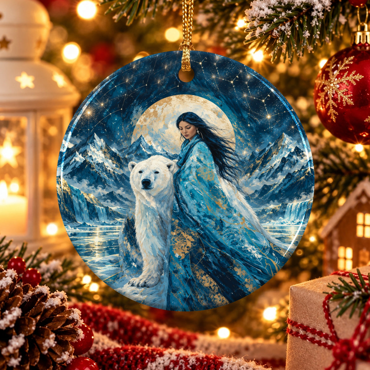 Arctic Woman Grace Ceramic Ornament