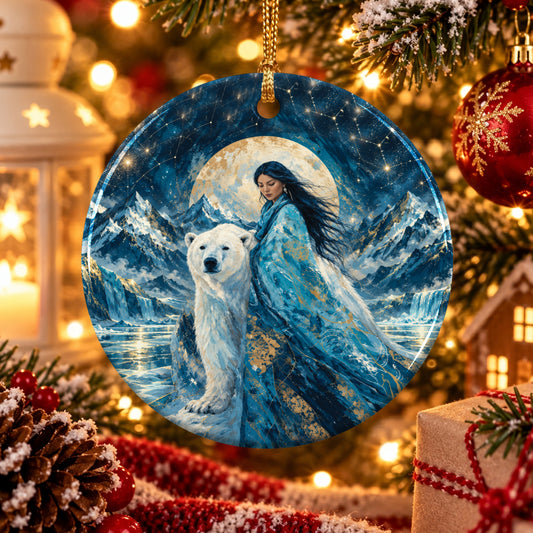 Arctic Woman Grace Ceramic Ornament