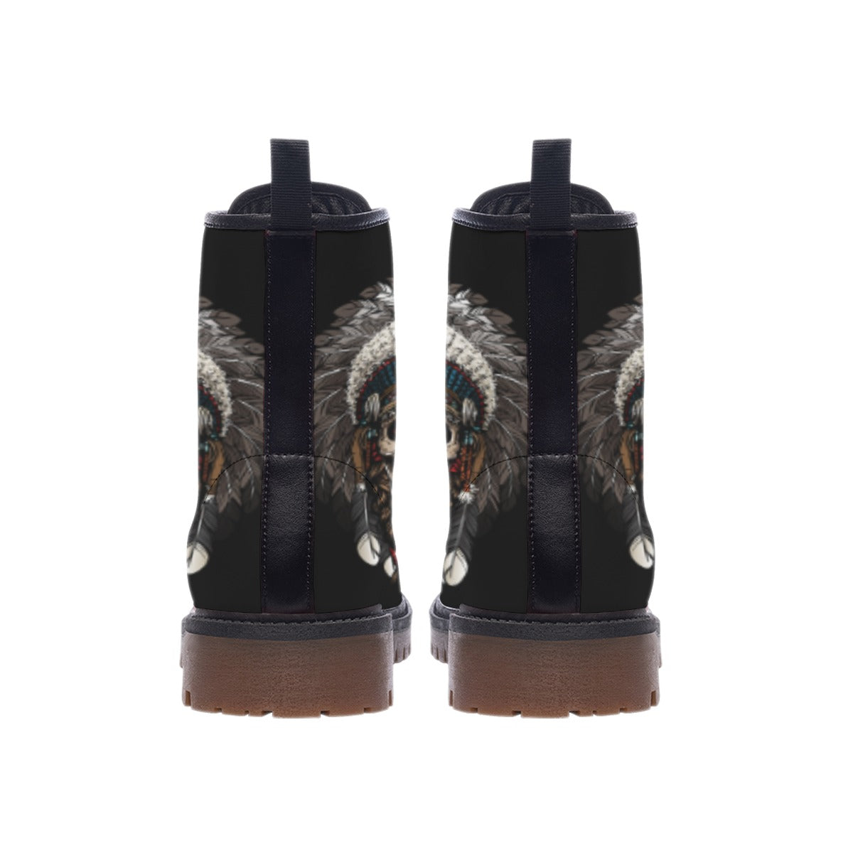 Skull Native Leather Martin Short Boots NBD