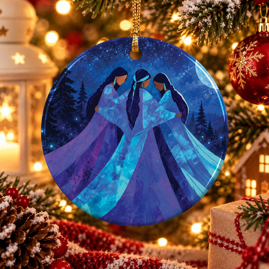 Sisters of the Moon Spirit Ceramic Ornament