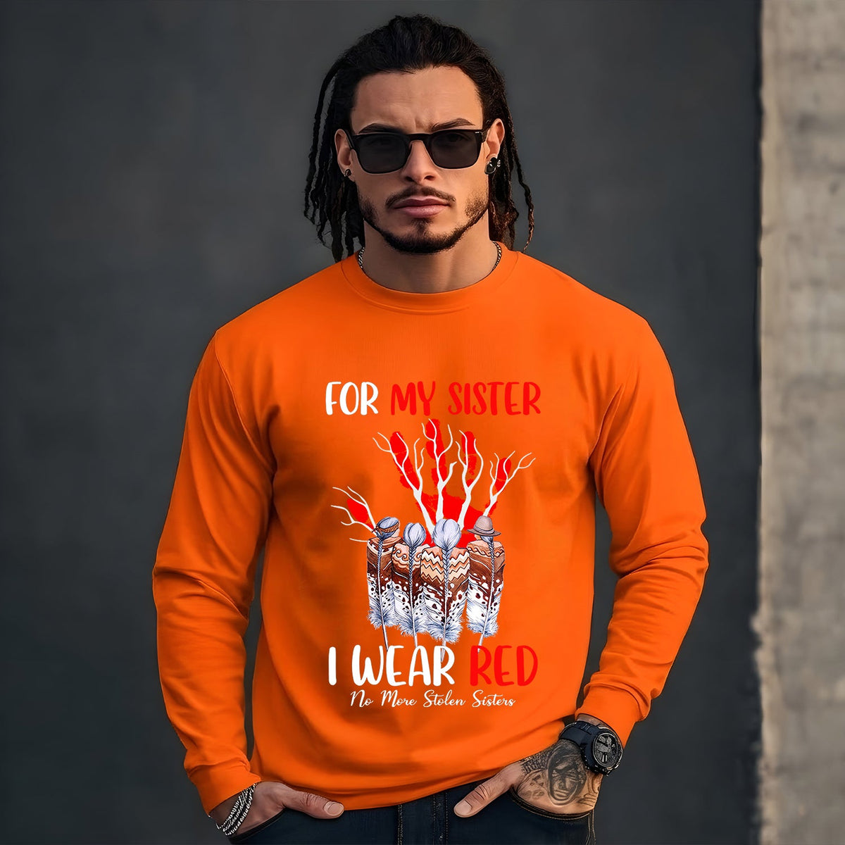 For My Sisters I Wear Red, No More Stolen Sisters MMIW Unisex T-Shirt/Hoodie/Sweatshirt