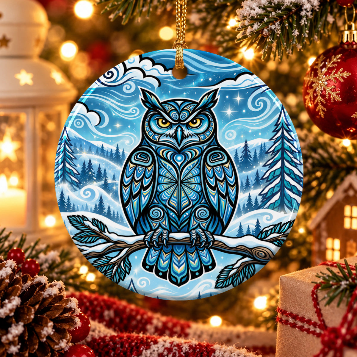 Owl Legacy Ceramic Ornament