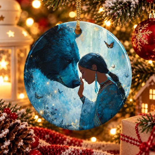 Moonlit Wild Harmony Ceramic Ornament
