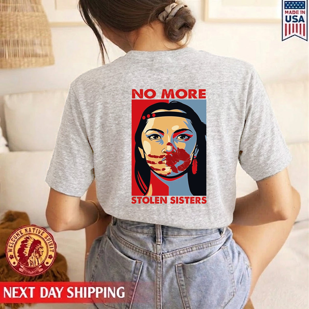 No More Stolen Sister Woman Back T-shirt