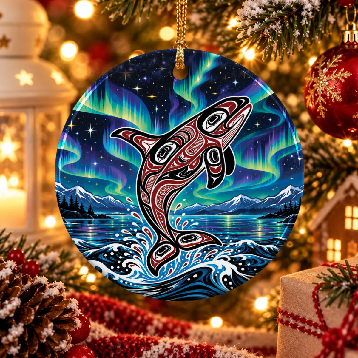 Aurora Orca Heritage Ceramic Ornament