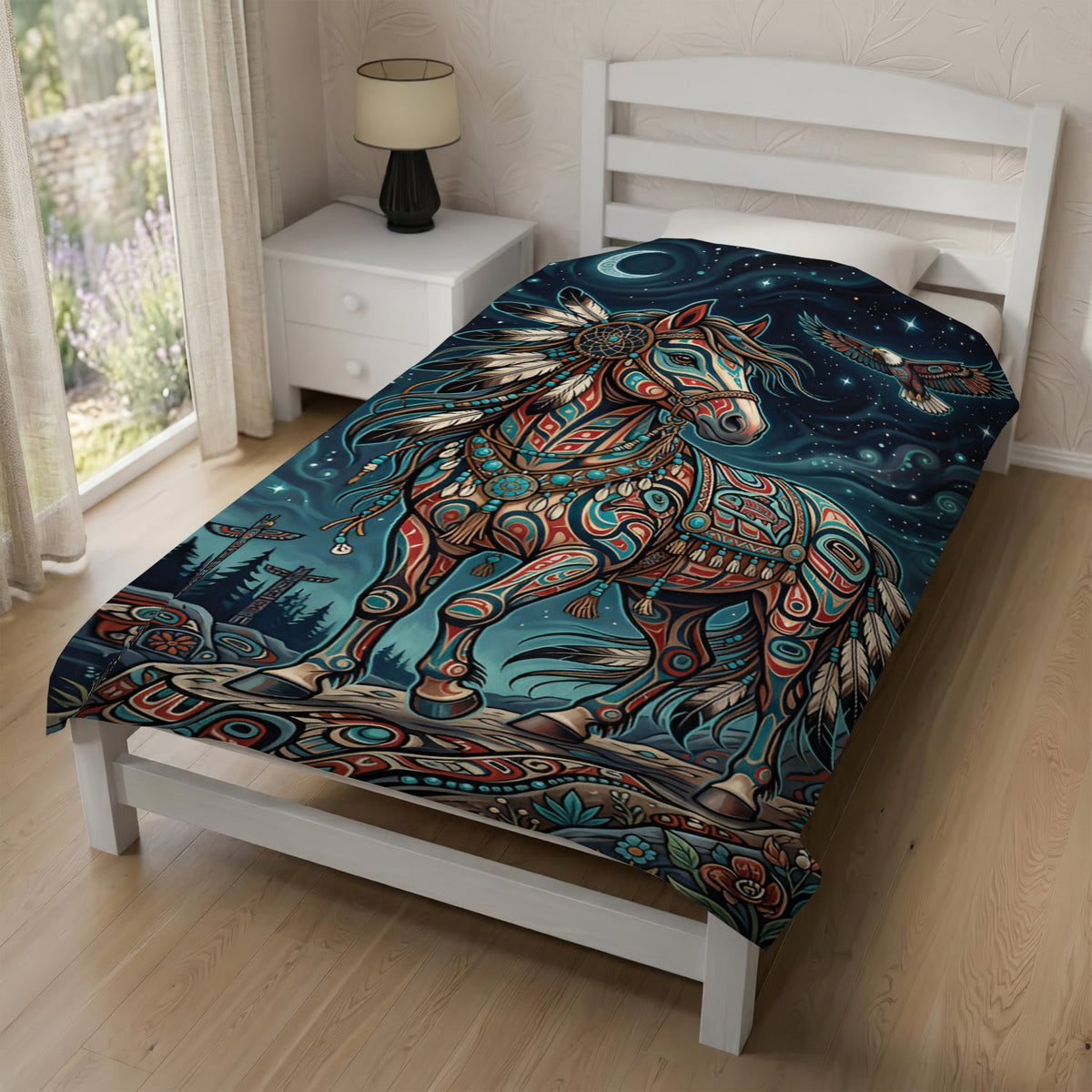 Moonlit Horse Legacy Personalized Premium Blanket