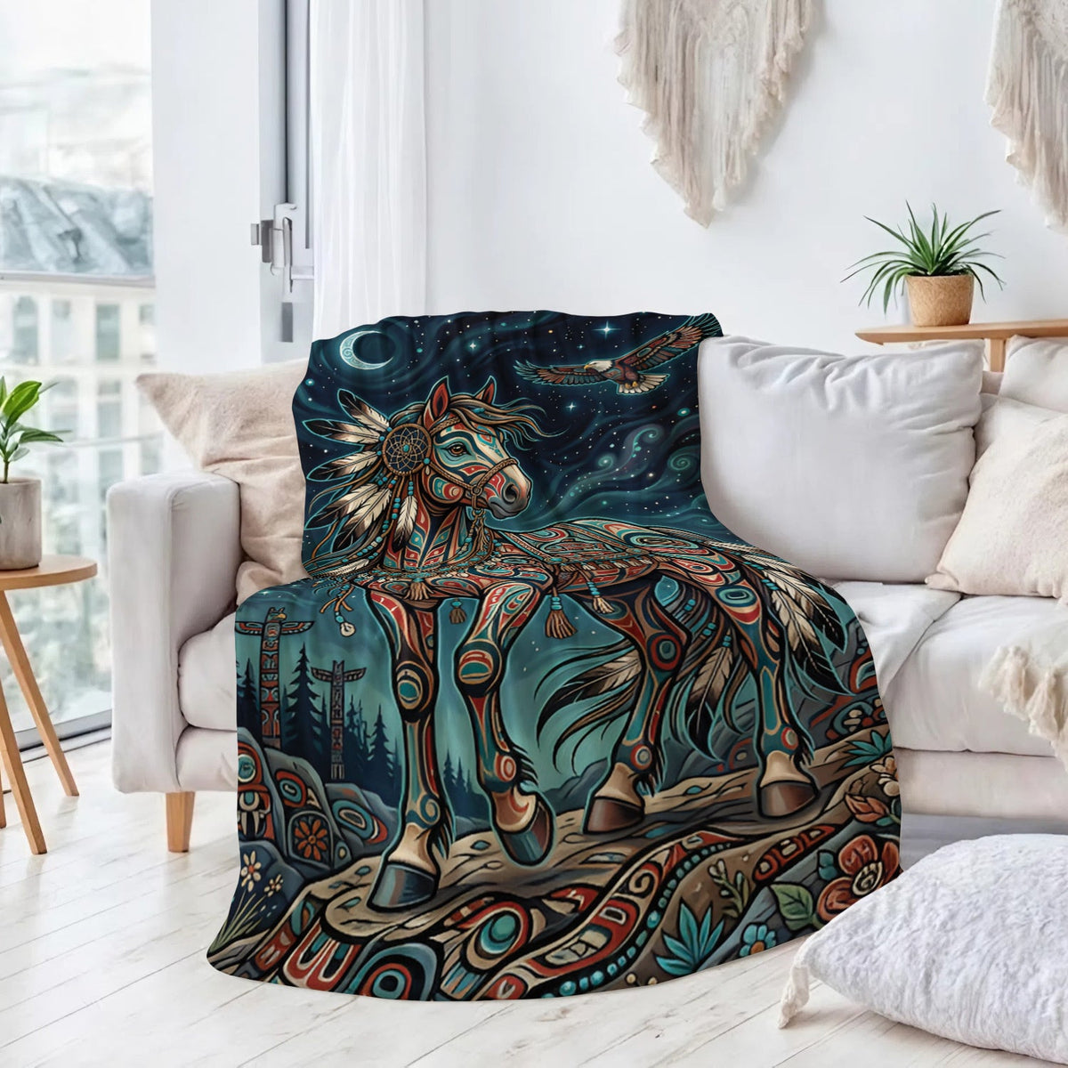 Moonlit Horse Legacy Personalized Premium Blanket