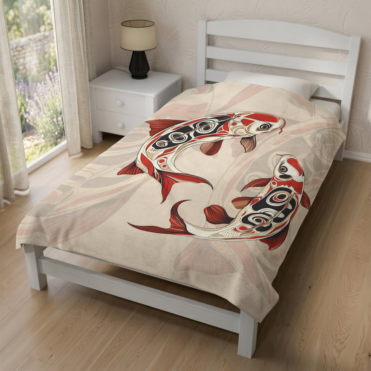 Sacred Koi Harmony Personalized Premium Blanket