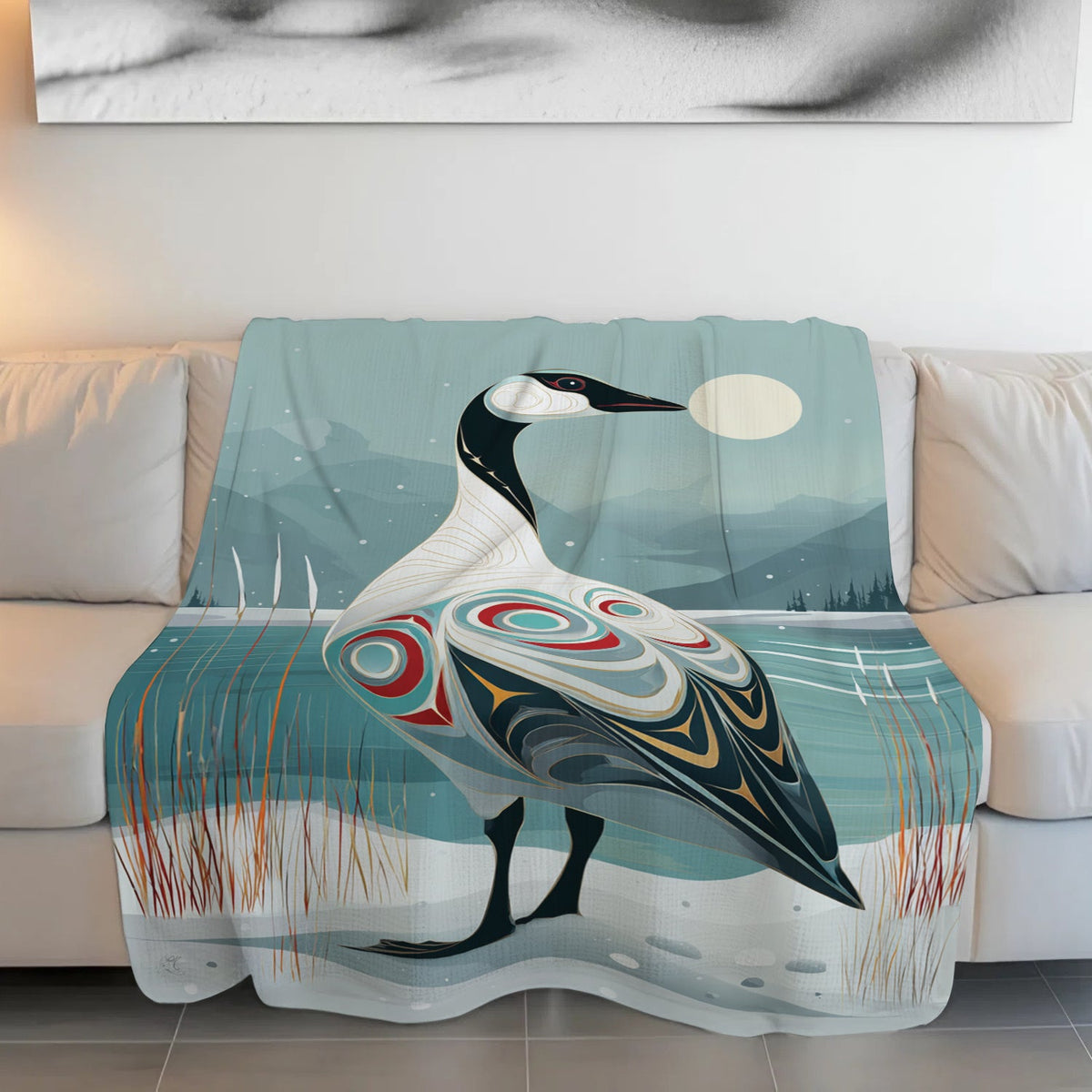 Moonlit Goose Serenity Personalized Premium Blanket