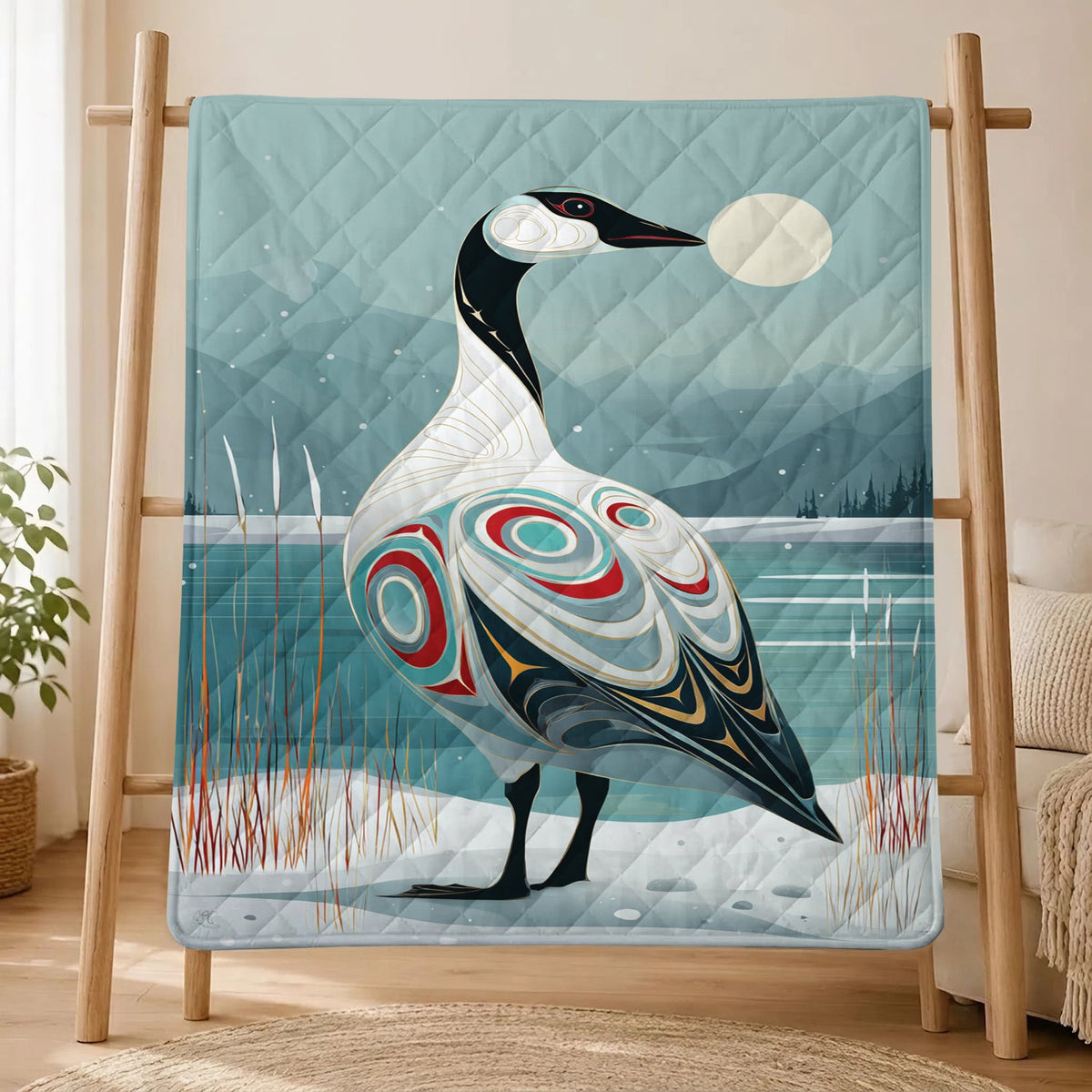 Moonlit Goose Serenity Personalized Premium Blanket