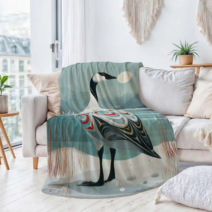 Moonlit Goose Serenity Personalized Premium Blanket