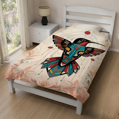 Celestial Hummingbird Legacy Personalized Premium Blanket