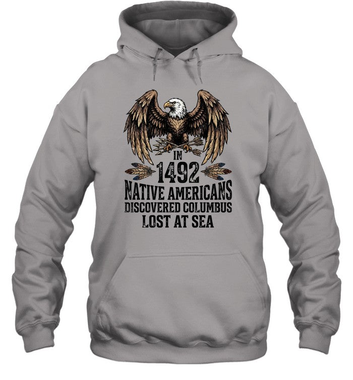 IN 1492 NATIVE AMERICANS DISCOVERED COLUMBUS LOST AT SEA