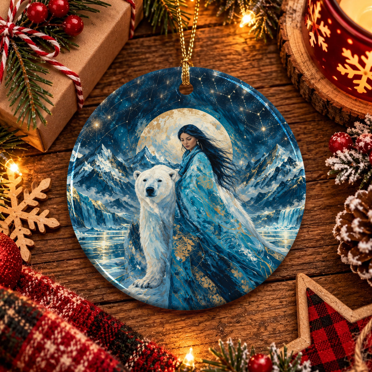 Arctic Woman Grace Ceramic Ornament