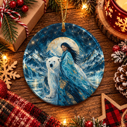 Arctic Woman Grace Ceramic Ornament