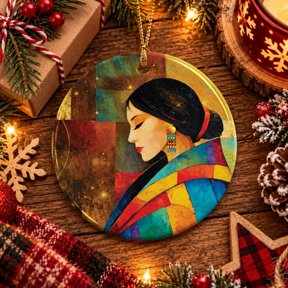Heritage Woman Spirit Ceramic Ornament