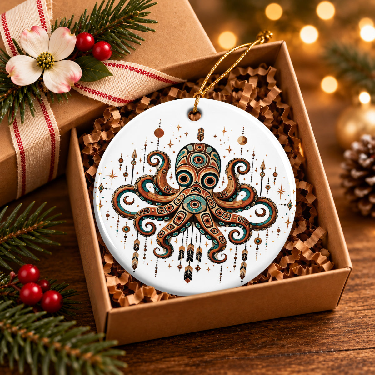 Mystic Octopus Legacy Ceramic Ornament