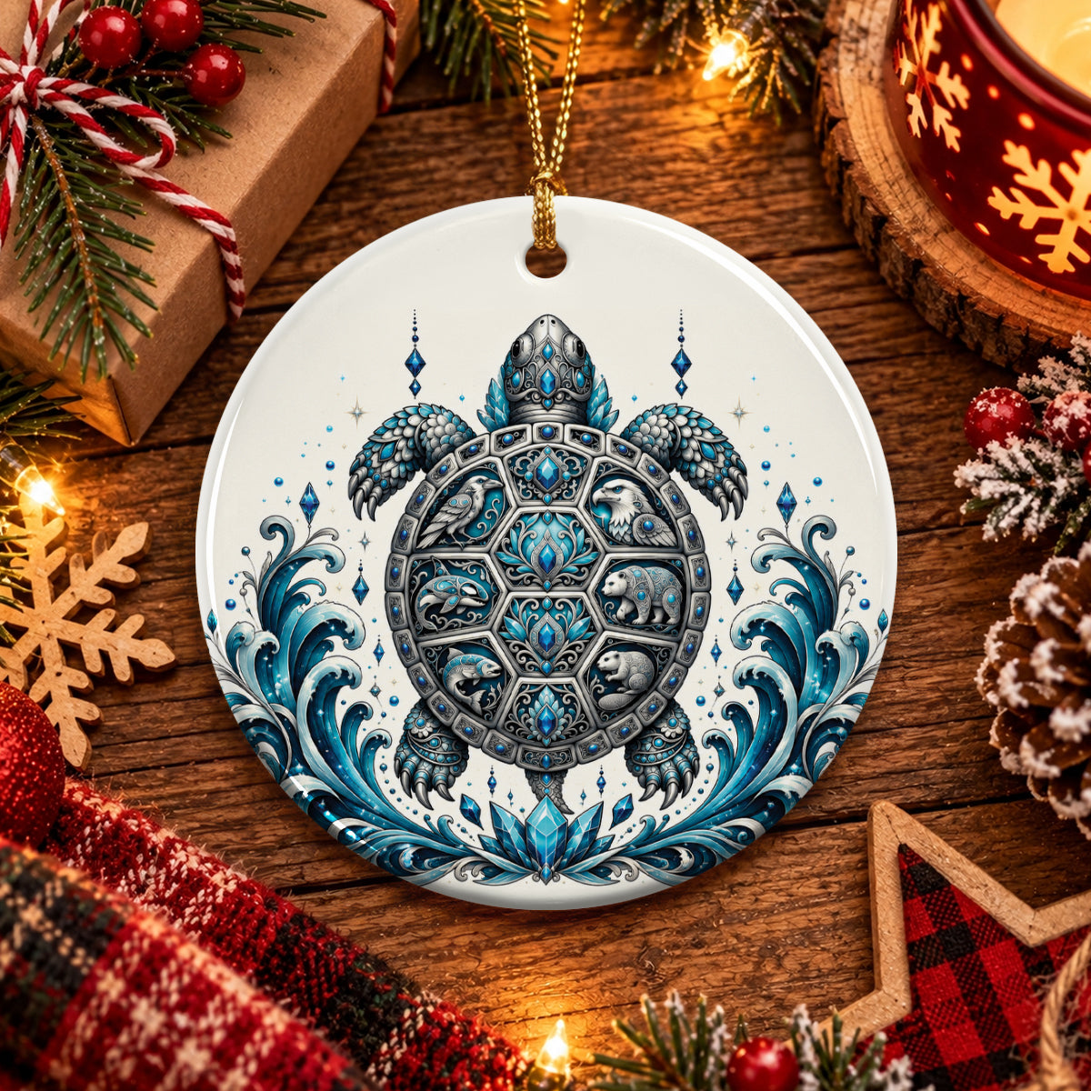 Eternal Turtle Protector Ceramic Ornament