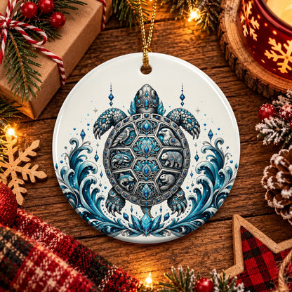 Eternal Turtle Protector Ceramic Ornament