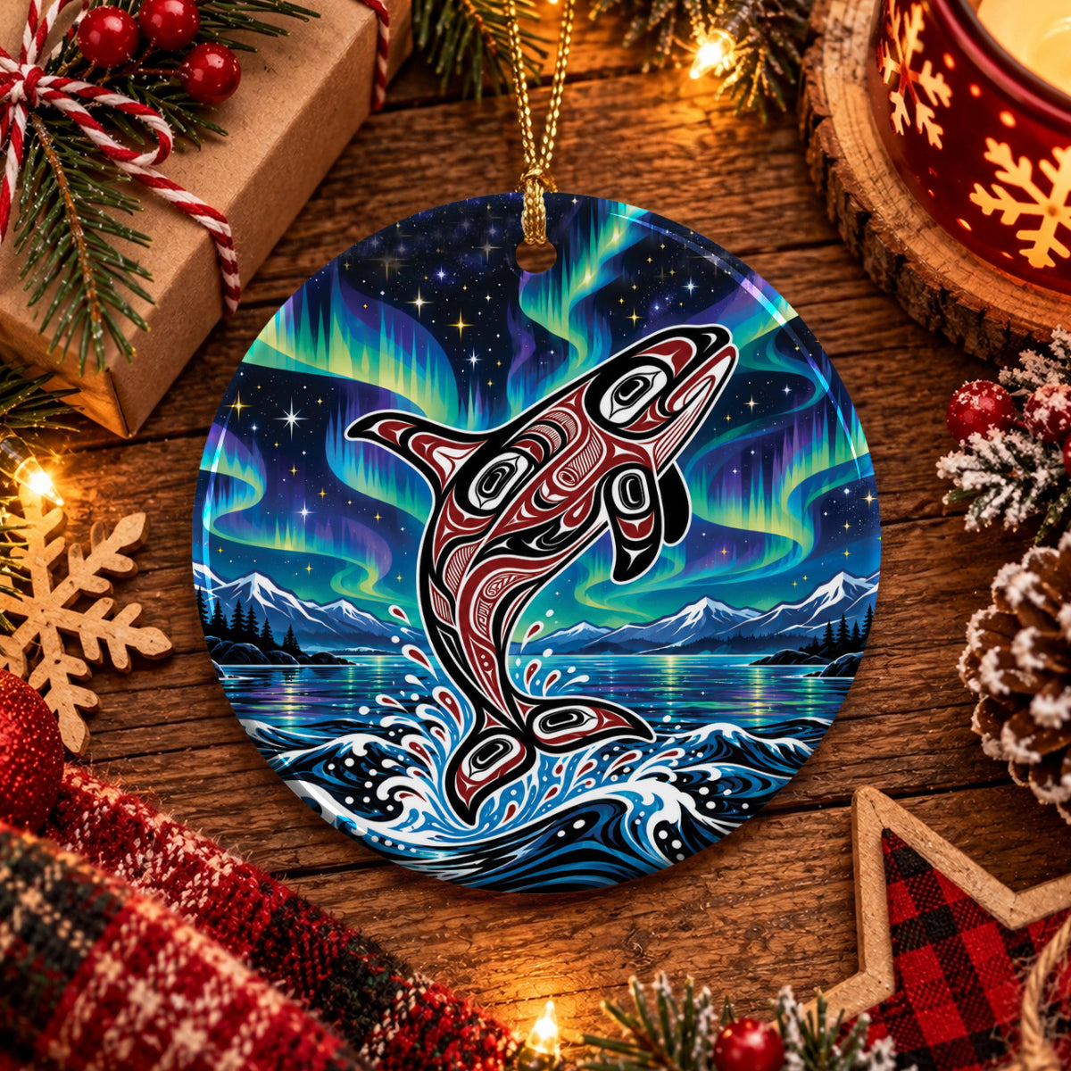 Aurora Orca Heritage Ceramic Ornament