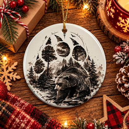 Guardian of the Wild Mountains Ceramic Ornament