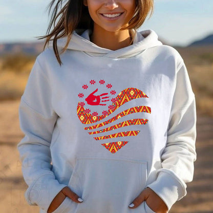 MMIW I Wear Red For My Sister Red Hand Together Heart Unisex T-Shirt/Hoodie/Sweatshirt
