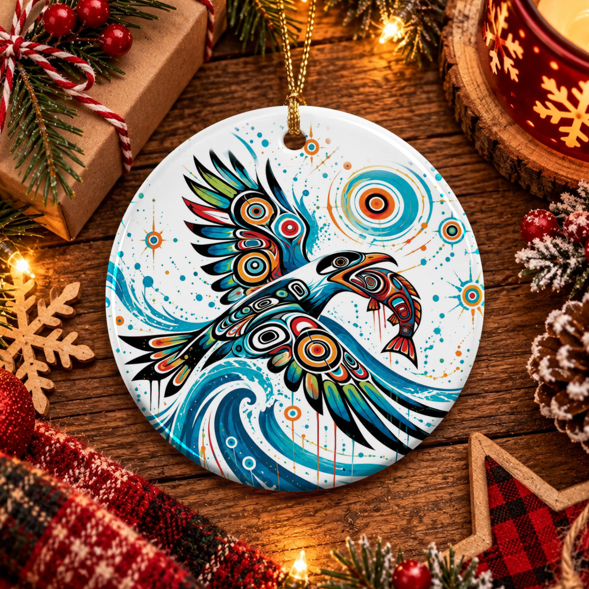 Bald Eagle Ceramic Ornament