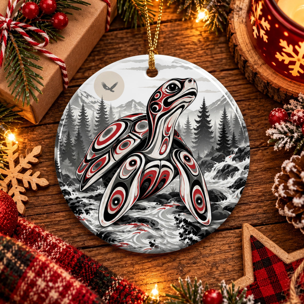 Native Guardian Spirit Ceramic Ornament