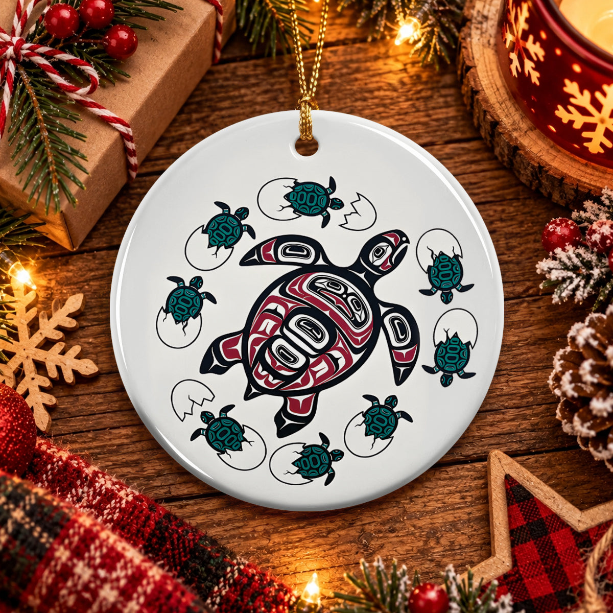 Ocean Turtle Heritage Ceramic Ornament