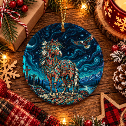 Moonlit Horse Legacy Ceramic Ornament