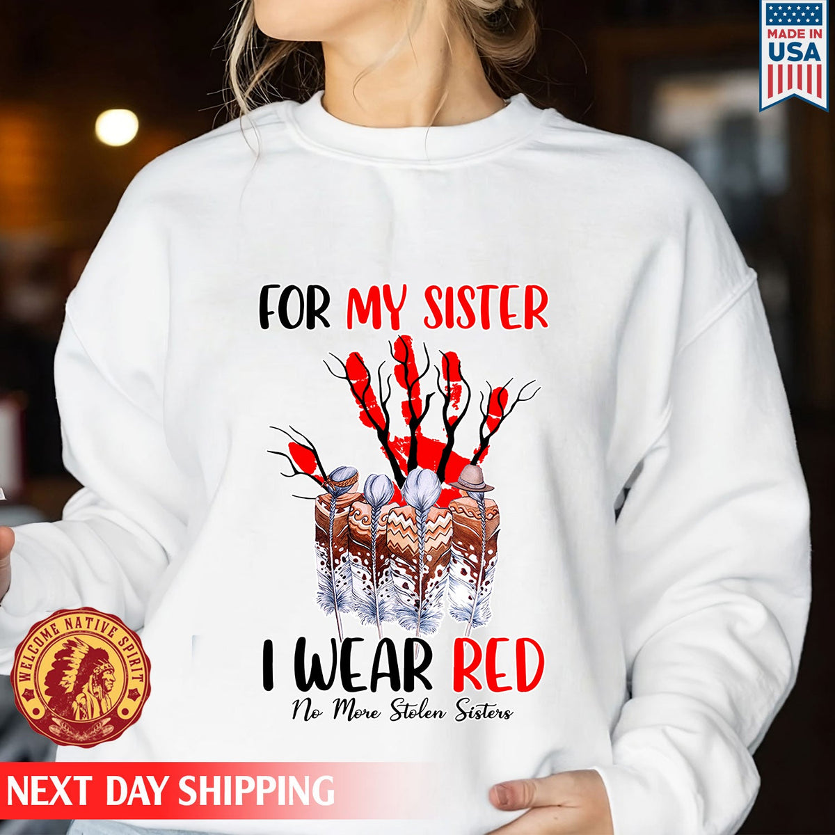 For My Sisters I Wear Red, No More Stolen Sisters MMIW Unisex T-Shirt/Hoodie/Sweatshirt