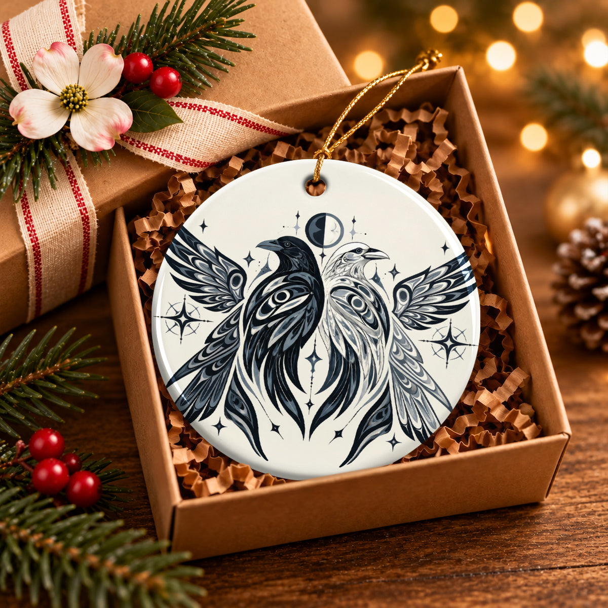 Noir Raven Edition Ceramic Ornament