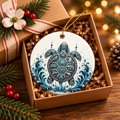 Eternal Turtle Protector Ceramic Ornament
