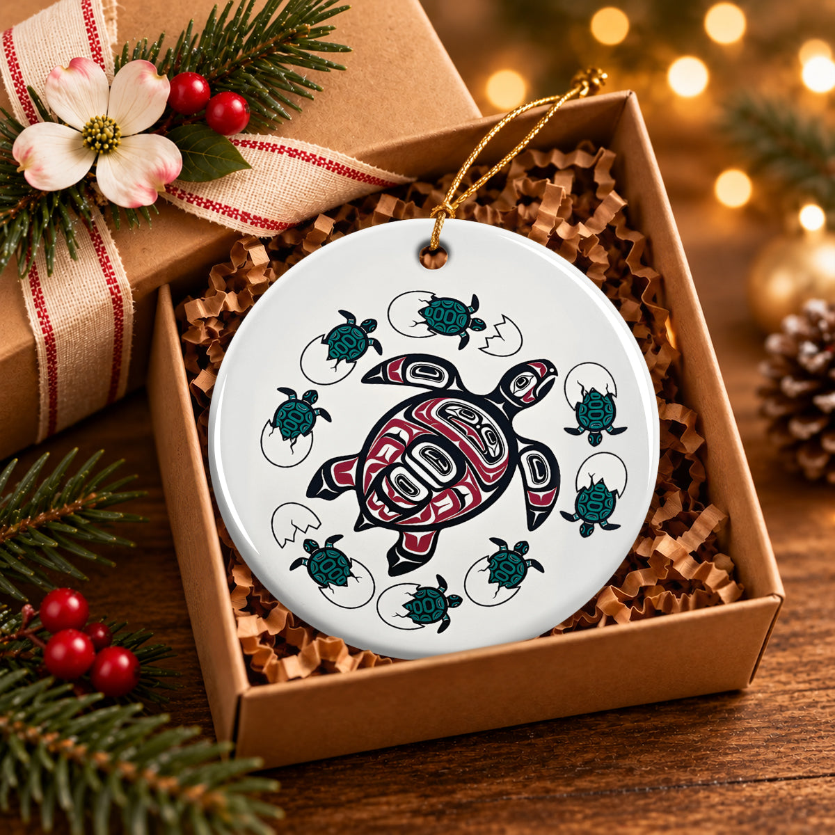 Ocean Turtle Heritage Ceramic Ornament