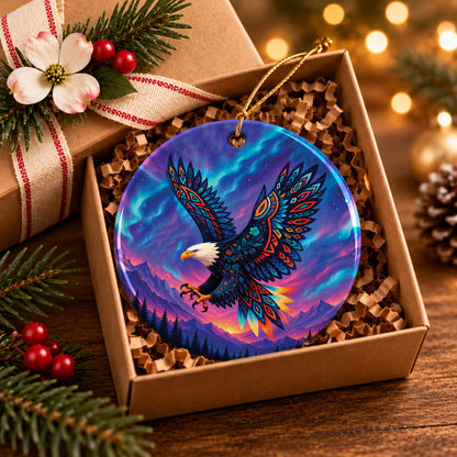 Cosmic Eagle Legacy Ceramic Ornament