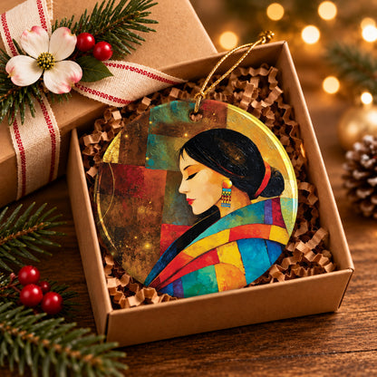 Heritage Woman Spirit Ceramic Ornament