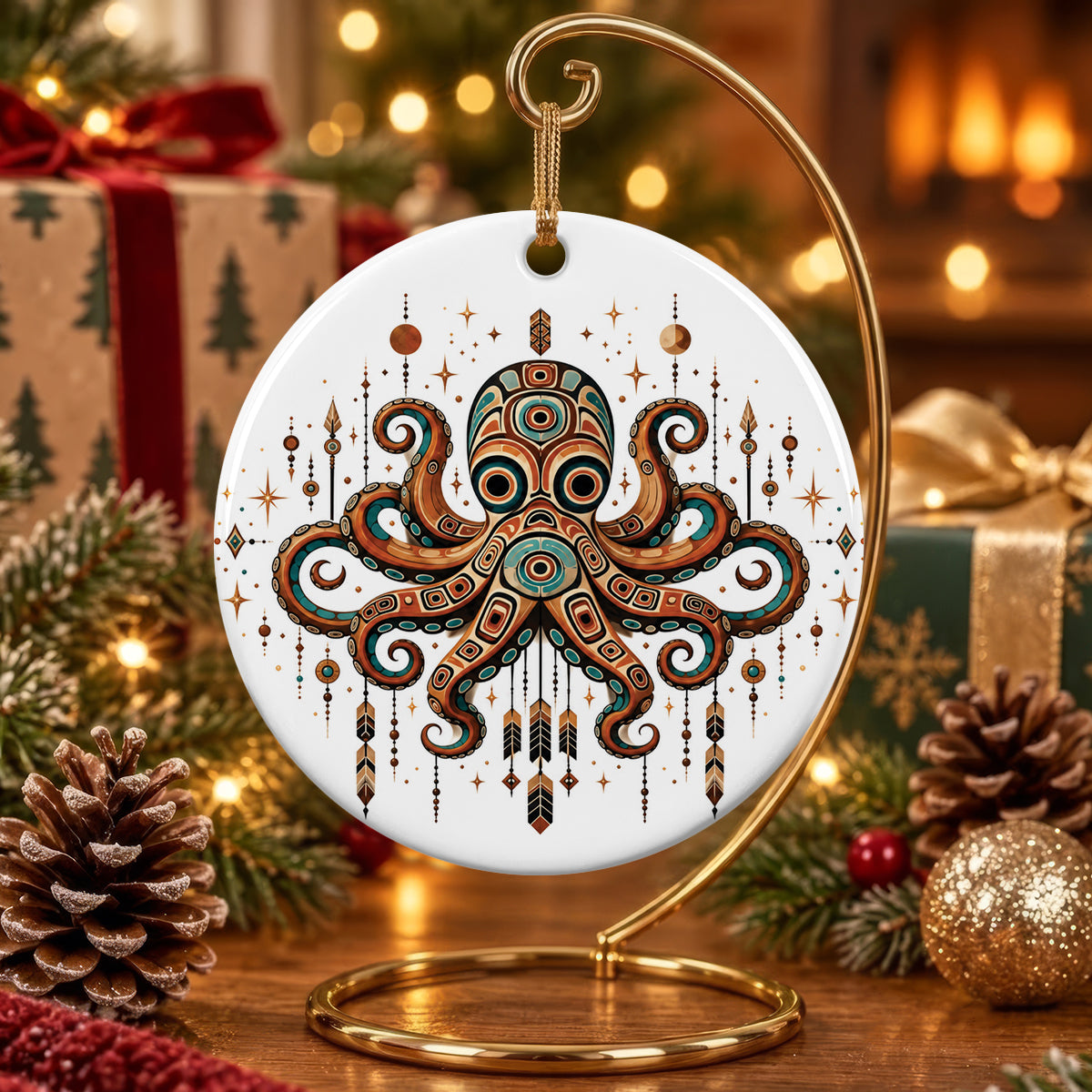 Mystic Octopus Legacy Ceramic Ornament