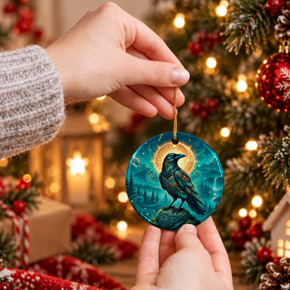 Raven’s Echo of Eternity Ceramic Ornament