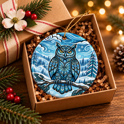 Owl Legacy Ceramic Ornament